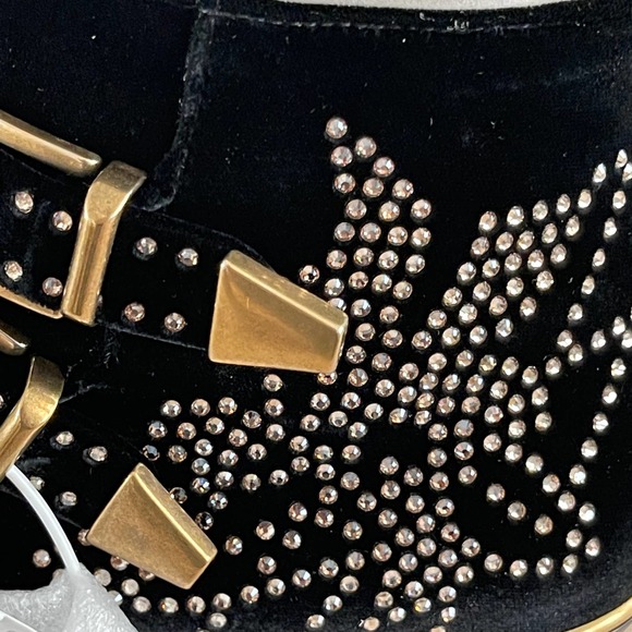 New Chloe Susanna Velvet Boots 36 Black Gold $1410 - Picture 6 of 10